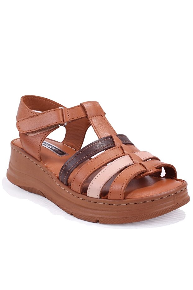 Dza07-600016 Taba Daily Orthopedic Leather Women's Sandals