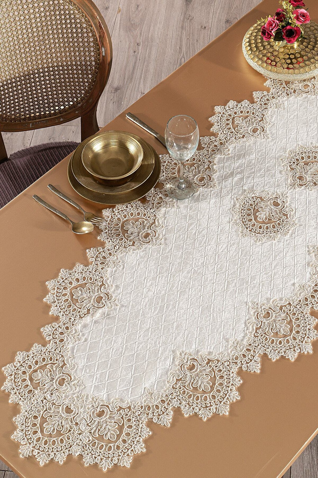 Velvet Lace Runner Glen Cream (60X150 cm)