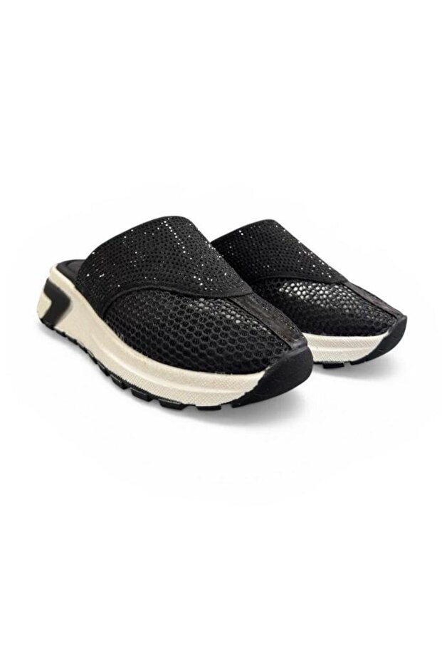 Wedge Heel Mesh Stone Anatomical Slippers