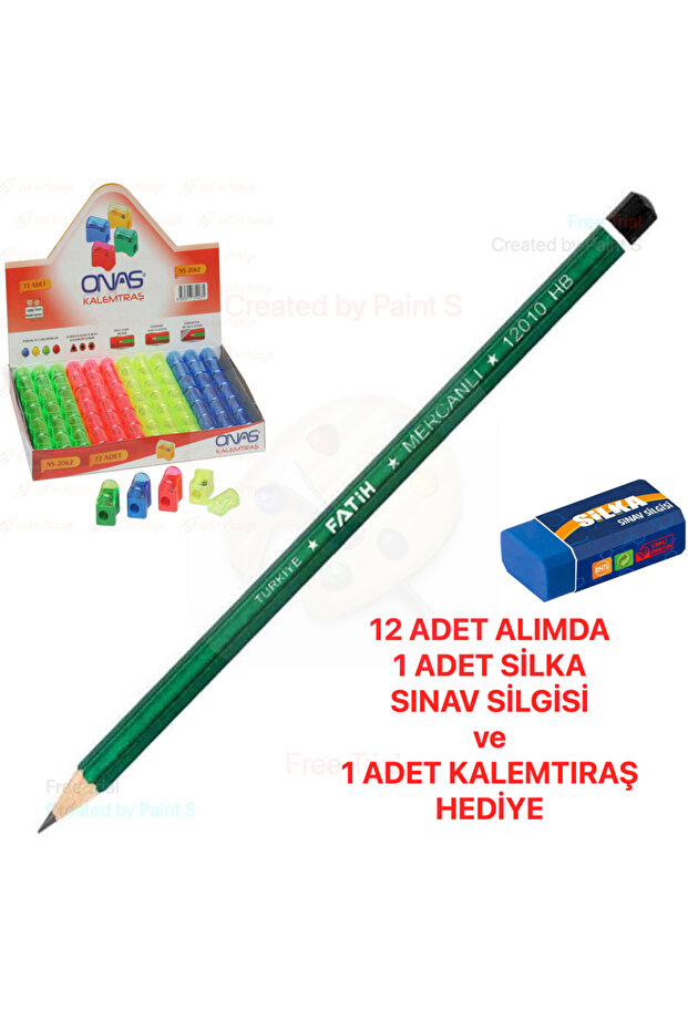 Fatih Mercanlı Kurşun Kalem / 12 Adet Alımda 1 Adet SİLKA Sınav Silgisi ve 1 Adet Kalemtıraş HEDİYE