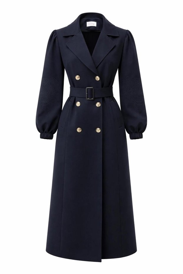 Women's Vintage Style Balloon Sleeve Embroidered Seasonal Jacket & Trench Coat Summer