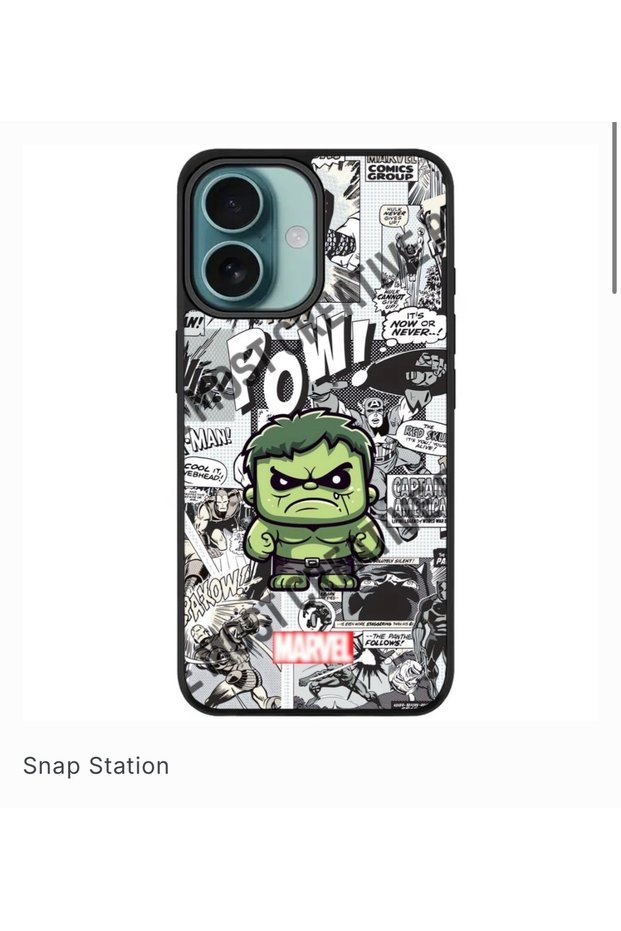 Protective case, MagSafe, iPhone 16 - Marvel_Hulk