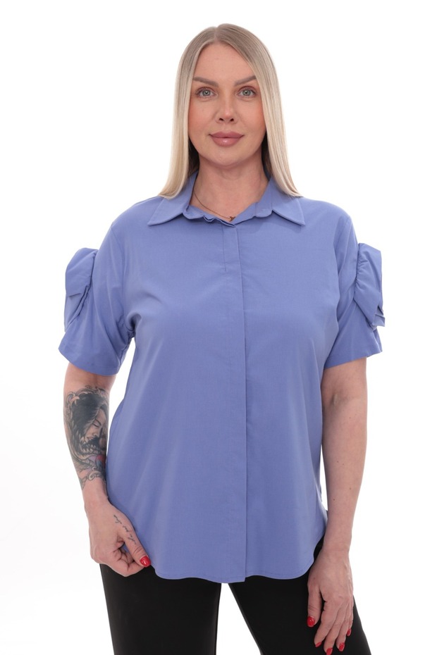 Floral Detailed Sleeve Shirt Ets1041
