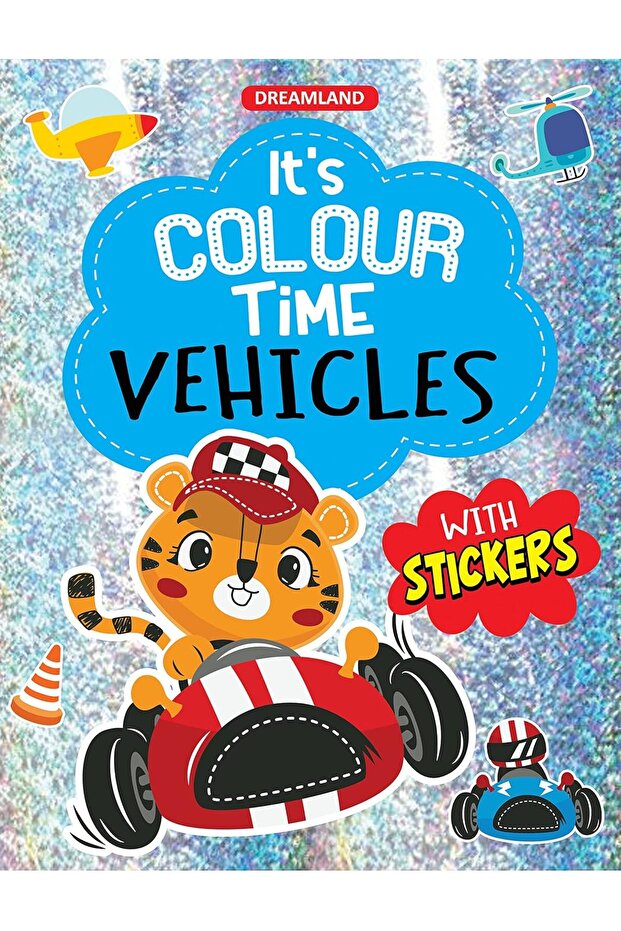 Vehicles- It's Colour time with Stickers