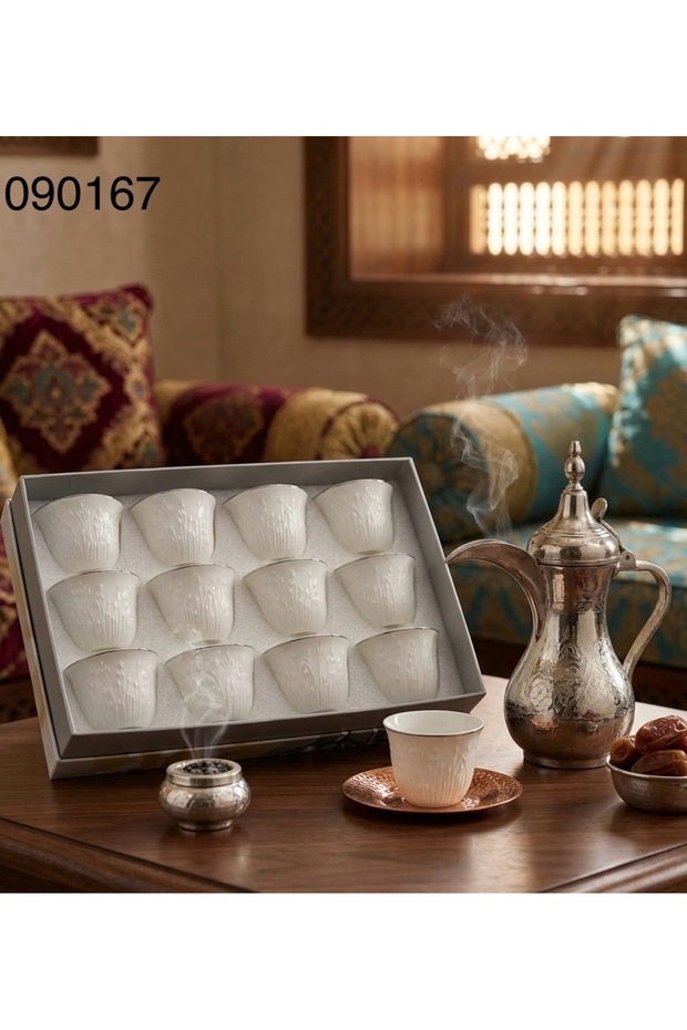 فناجين قهوة نقشة 12 فنجان