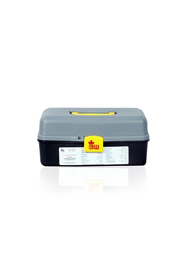 3WF-043-GREY - FIRST AID BOX PLASTIC GREY