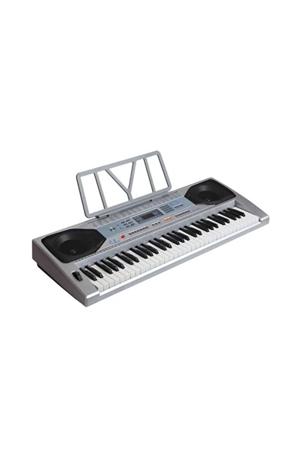 Silver 61-Key Touch Response Electronic Organ A668 with LED Digital Display