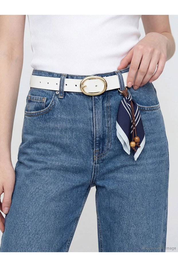 Women's Belt with Metal Buckle Scarf Accessory from Uzg Store for Style Enthusiasts