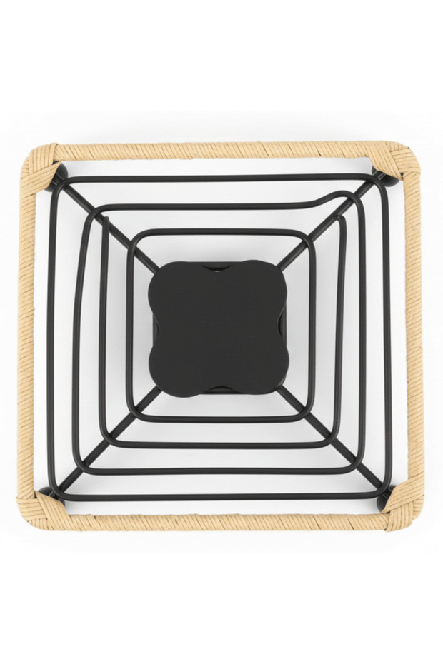 Heavy-Duty Square Black Metal Trivet for Hot Pots, Pans & Serving Dishes