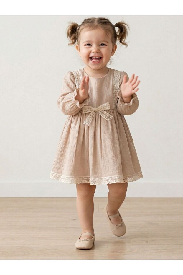 Thin Lace Crinkle Baby Girl Dress