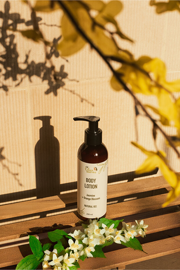 Body Lotion Jasmine & Orange Blossom 200ml for all Skin types 95% Natural Ingredients