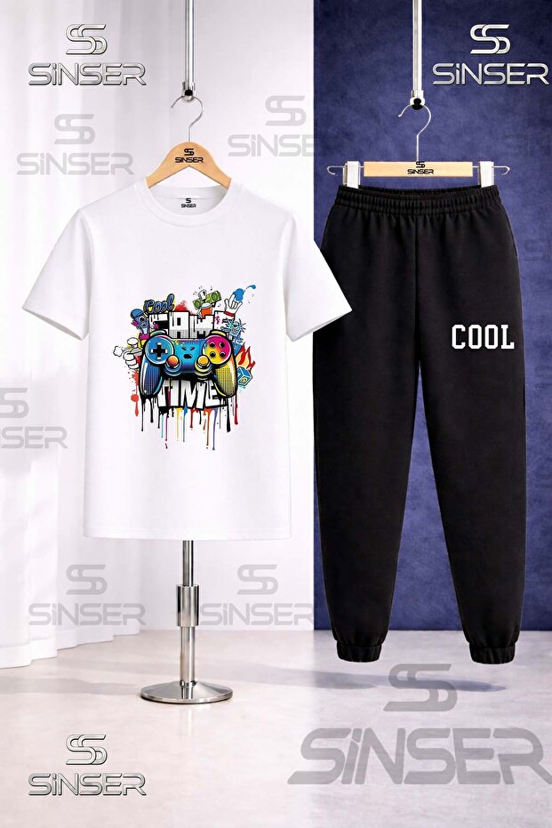 Children's Game Time Cool Printed T-Shirt Sweatpants Set