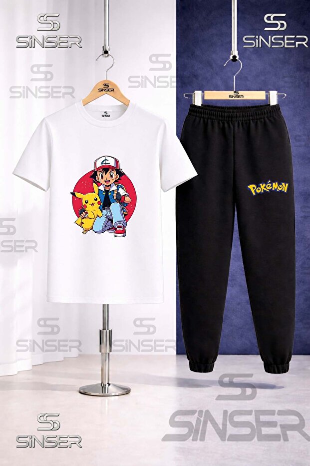 Children's Pokemon Esli Printed T-Shirt Sweatpants Set