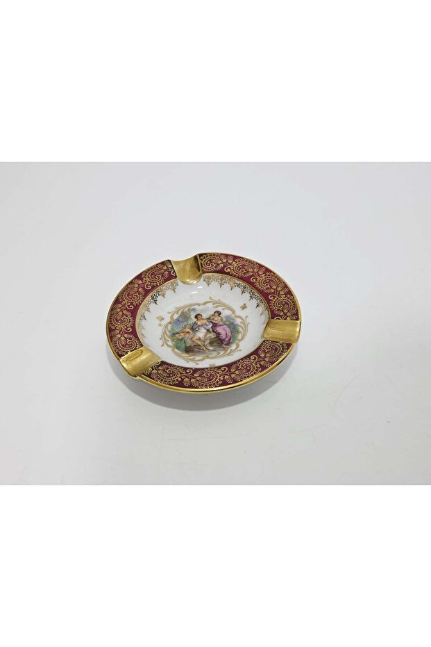 Miniature Patterned Porcelain Ashtray 11.50cm
