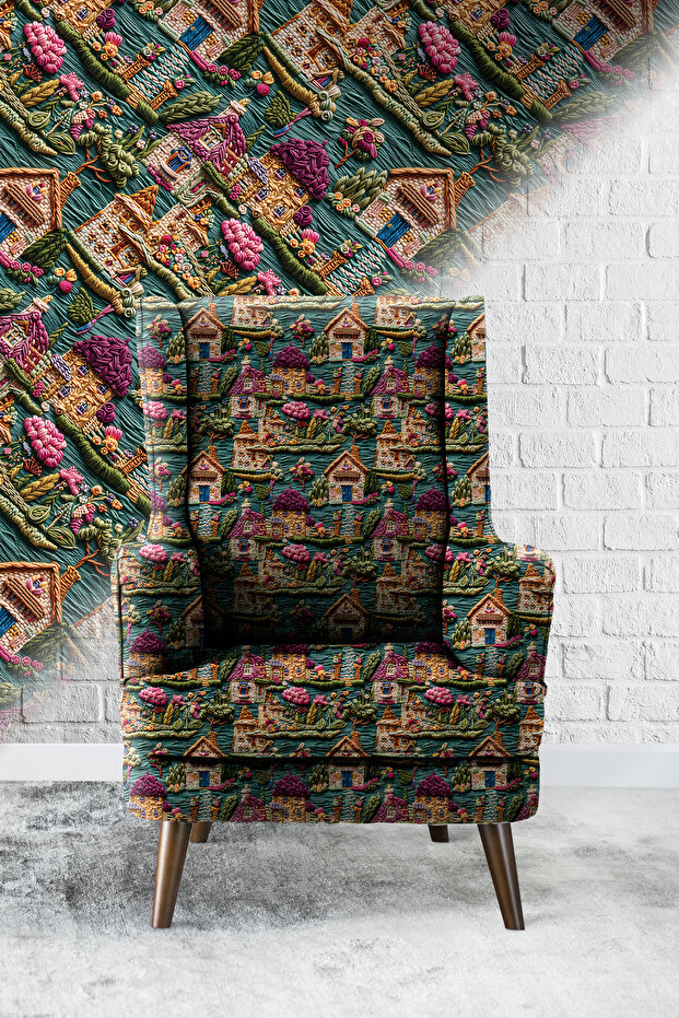 Secret Garden 3D Digital Printed Upholstery Sofa Fabric Good Quality Fabric That Is Not Easy to Stretch and Fade