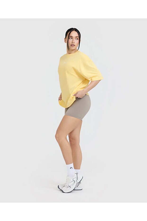 Oversize t Shirt Unisex Pastel Yellow