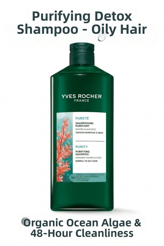 Purifying Shampoo Oily Hair Sebum Balancing Vegan 300 ml
