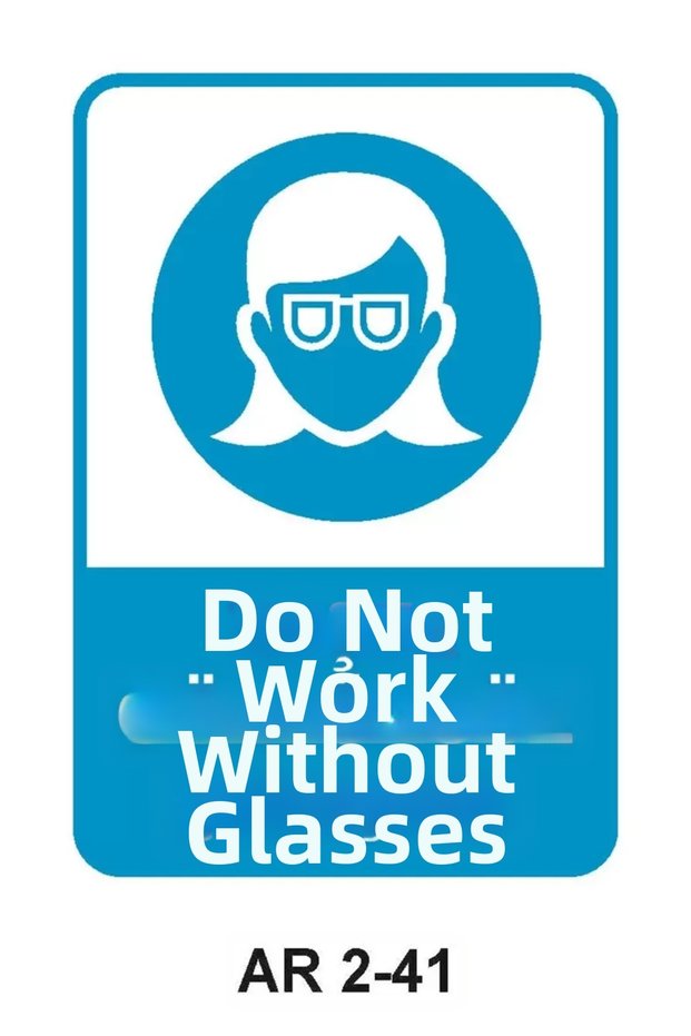 Work Safety Warning Sign 1 Piece Pvc 21 X 29cm