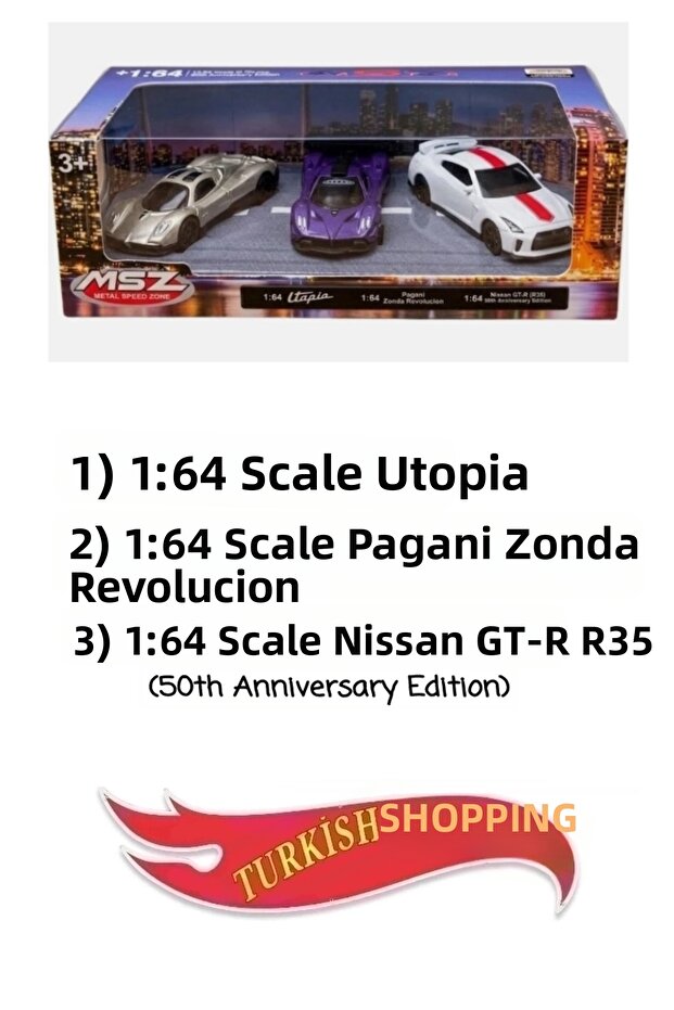 3-in-1 Metal Suspension Licensed Model Cars