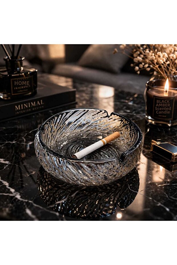Black Crystal Ashtray - 4