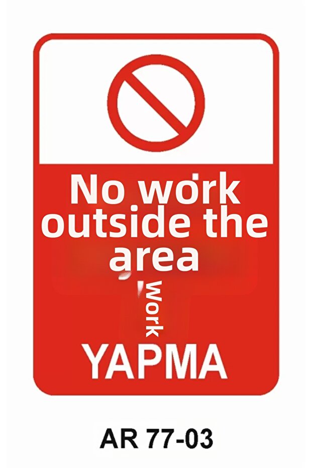 Work Safety Warning Sign 1 Piece Pvc 21 X 29cm