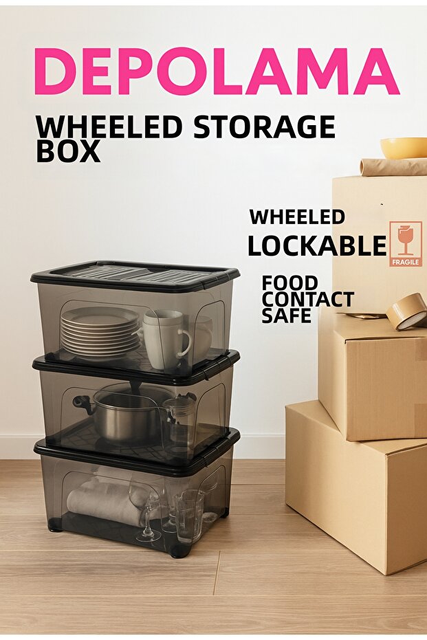 80 Liter 3-Piece Storage Organizer