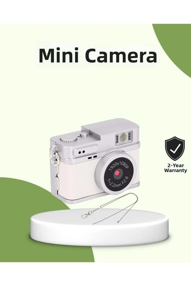 Mini hd digital camera 1080p portable retro model with lanyard