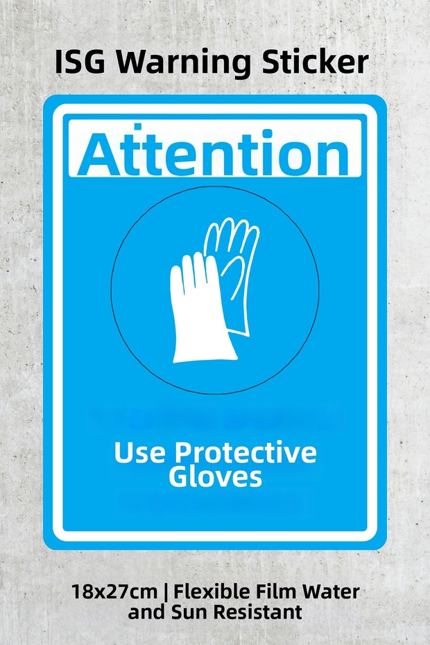 Gloves Use Work Safety Warning Caution Label - Foil Sticker