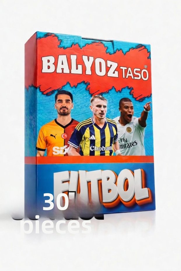 Balyoz Football Taso Set 30 Pieces - Thick Football Players' Tassos - Nostalgic Taso Game - Collection - Game Tassos