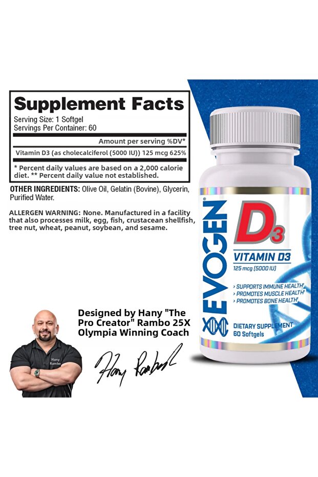 D3 Vitamin 5000 Iu 60 Softgels