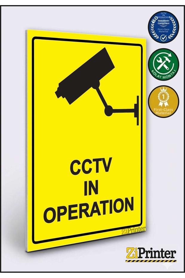 Cctv in Operation Isg Warning Sign Dekota 15X20 cm