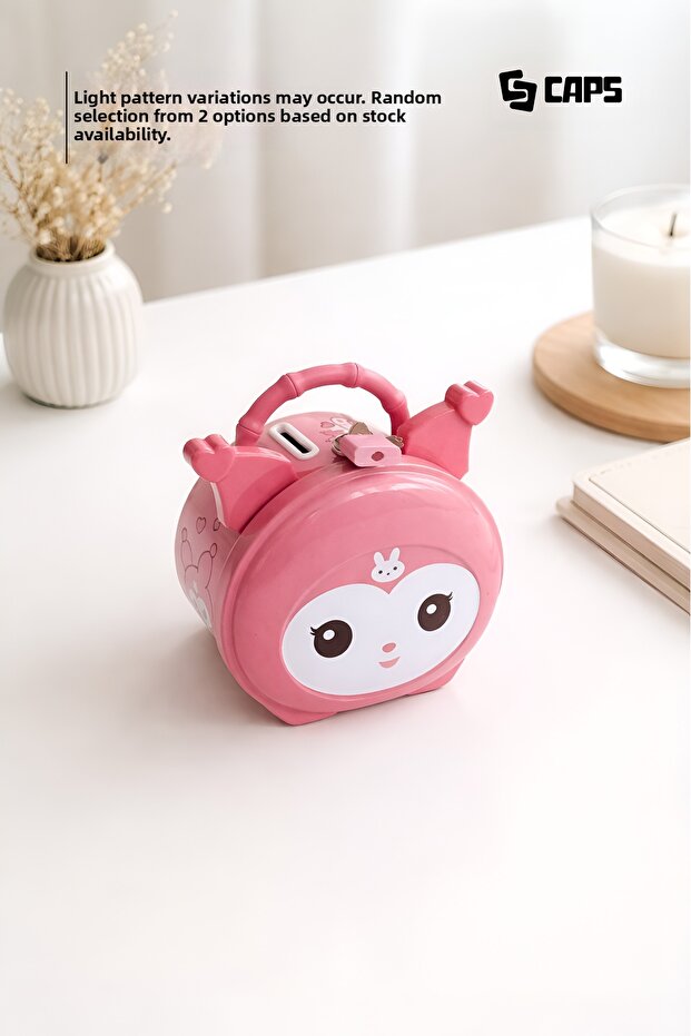 Kuromi Lockable Piggy Bank Money Box | Safe Piggy Bank with Key | Cute Decorative Design