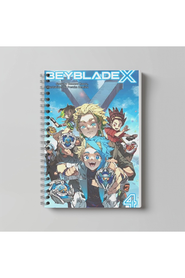 Beyblade X Anime Notebook A4 Size 60 Sheets Unlined Character Printed