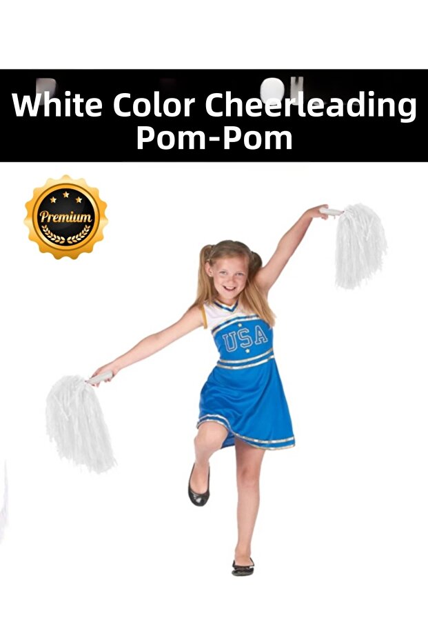 # Ponpon Premium Series White Comfortable Right and Left Hand 2 Pieces 25 cm Cheerleading Performance Holding Domestic Ponpon