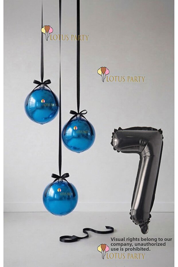 Navy Blue Set - Navy Blue Globe Balloon - Navy Blue Number Balloon - Globe Foil Balloon Navy Blue Set 1 Year Old