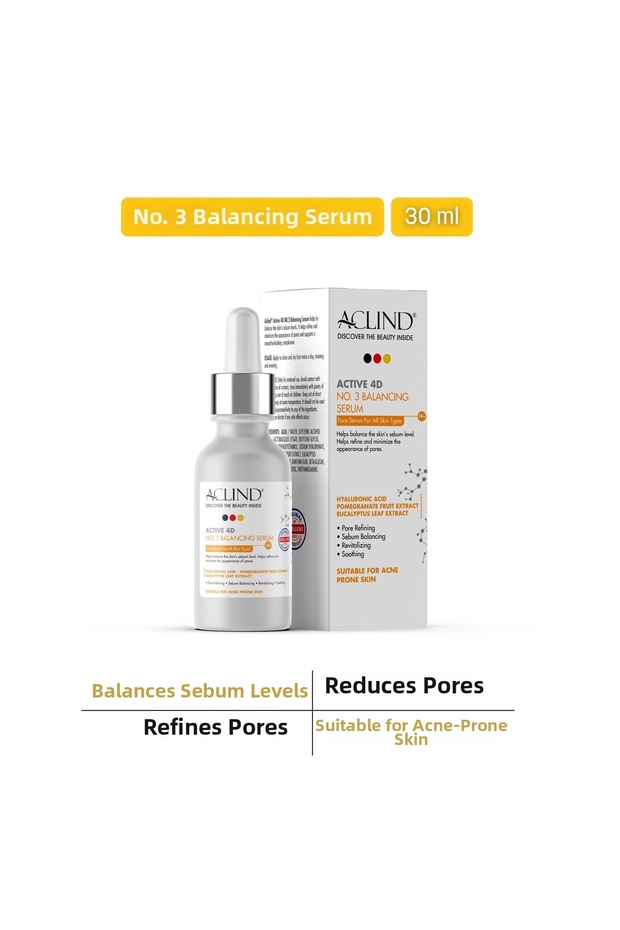 Active 4D No:3 Pore Tightening and Sebum Balancing Serum - for Acne-Prone Skin 30