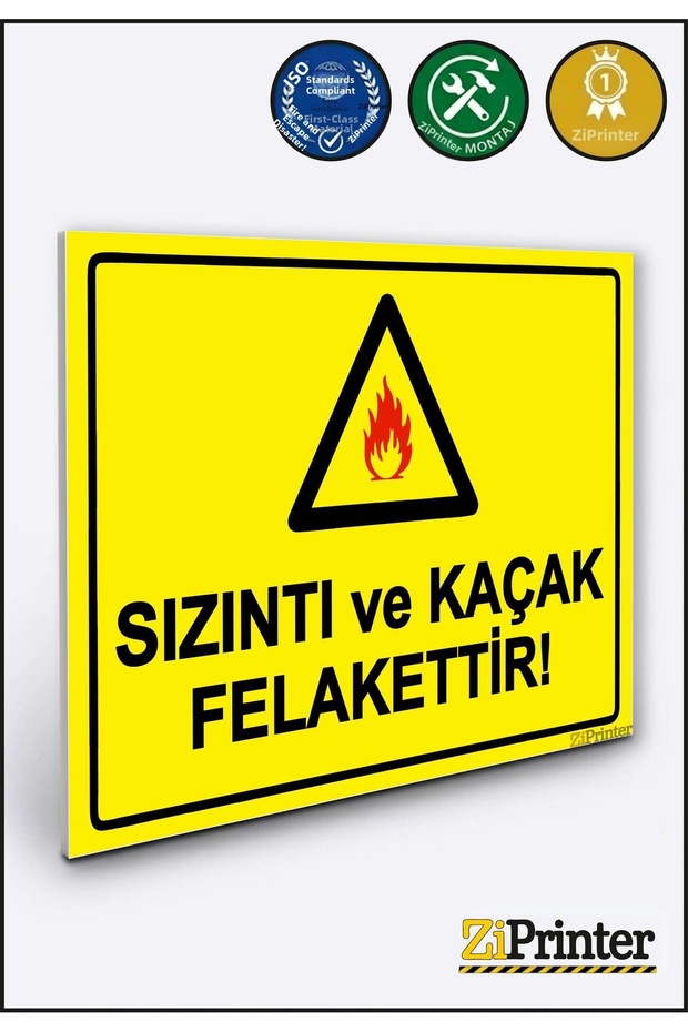 Leakage and Leakage Are Catastrophic! Isg Warning Sign Dekota 35X50 cm