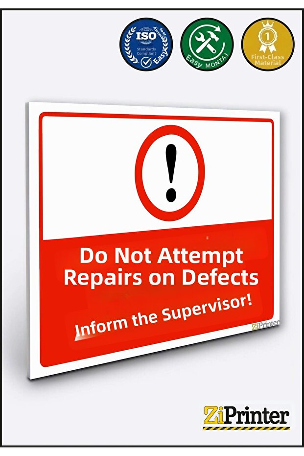 Notify the Order to Take Strict Action Against Failures Isg Warning Sign Dekota 35X50 cm