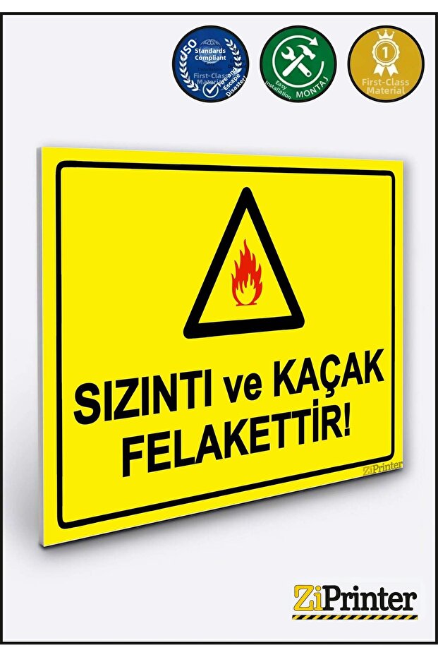 Leakage and Leakage Are Catastrophic! Isg Warning Sign Dekota 15X20 cm