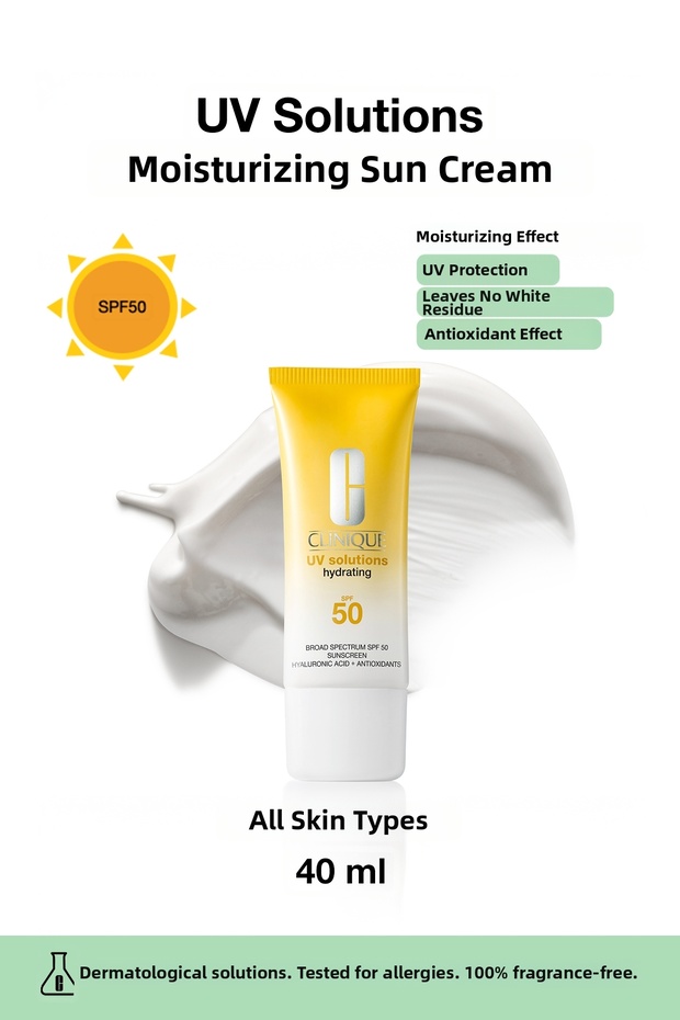 Uv Solutions Moisturizing Sunscreen Spf 50 - 40ml