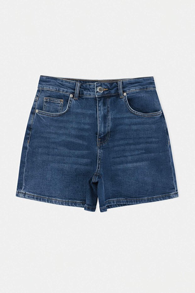 Mavi %100 Pamuk Yüksek Bel Denim City Şort TWOSS26SR00108 - 5