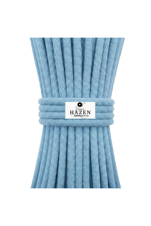 Cord Rope Cotton 6-7 mm 45-50 Meters 1 kg Rope - Baby Blue