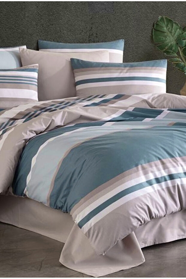 Ranforce Enrico Double 100% Cotton Duvet Cover Set | With Sheets
