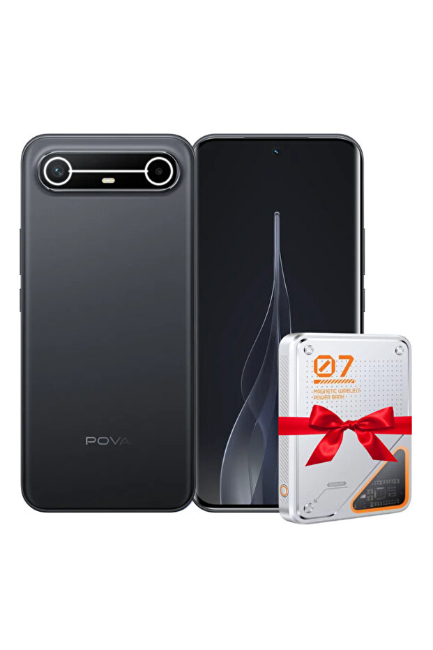 هاتف POVA Slim 5G ثنائي الشريحة، أسود، ذاكرة وصول عشوائي 8 جيجابايت، سعة تخزين 256 جيجابايت، يدعم تقنية 5G - إصدار الشرق الأوسط