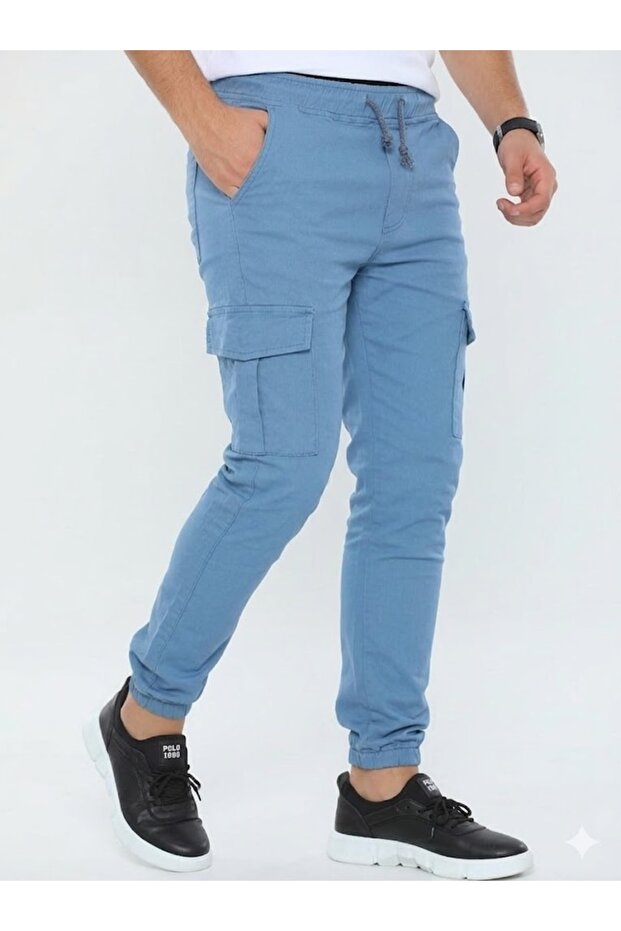 Lycra Cargo Pants with Elastic Waist and Legs