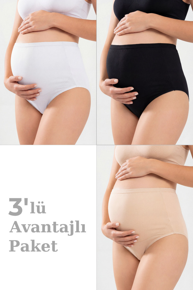 100% Cotton Recovery Maternity Panties Mixed Color 3 Pack