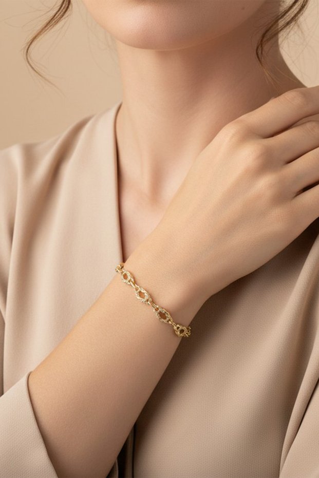Style Pearl/Xuping Jewelry Love Knot Zircon Stone Bracelet