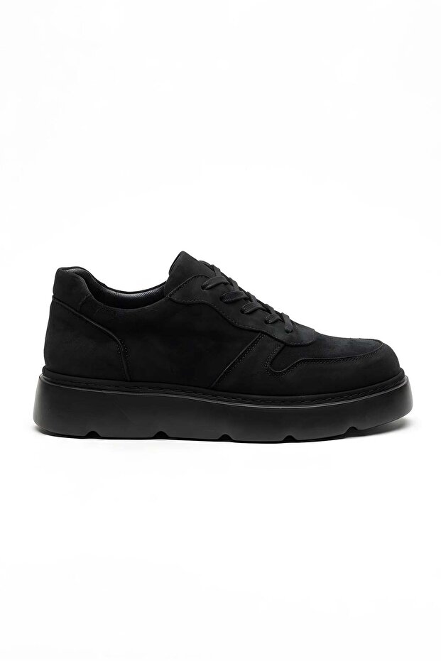Moreno Black Nubuck Men's Leather Shoes
