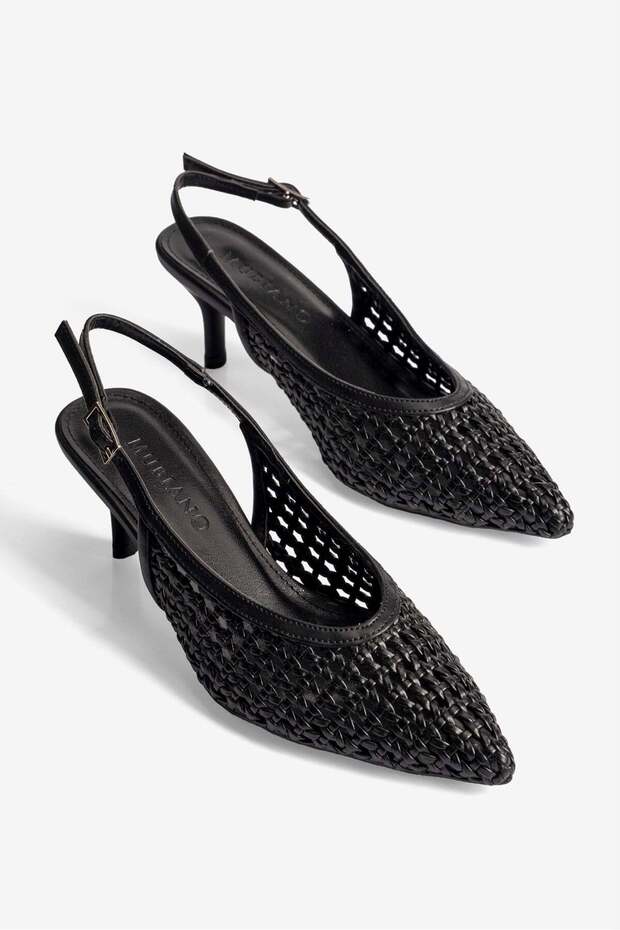 Women's Stiletto Hand-Knitted Heeled Shoes Dalia Black