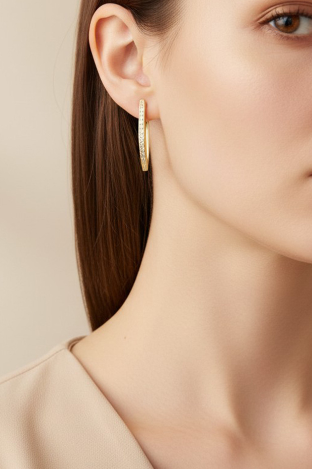 Style Pearl/Xuping Jewelry Triangle Long Stone Earrings
